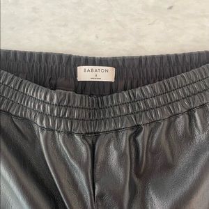 Babaton leather black pants